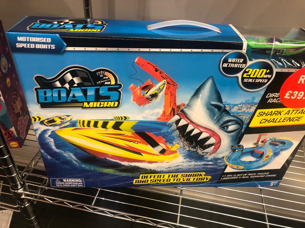 micro boats shark attack